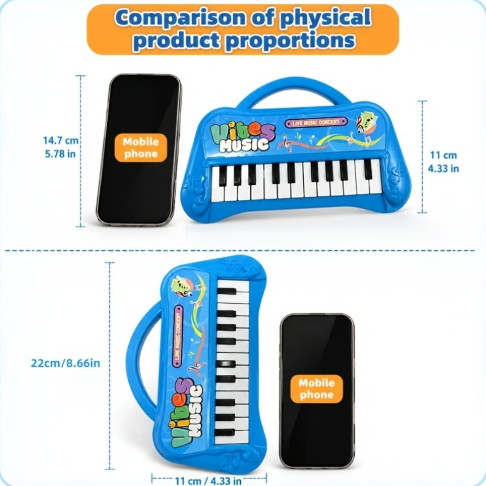 Kids Mini Piano Keyboard with 13 Keys, Electronic Music Toy in Four Colors
