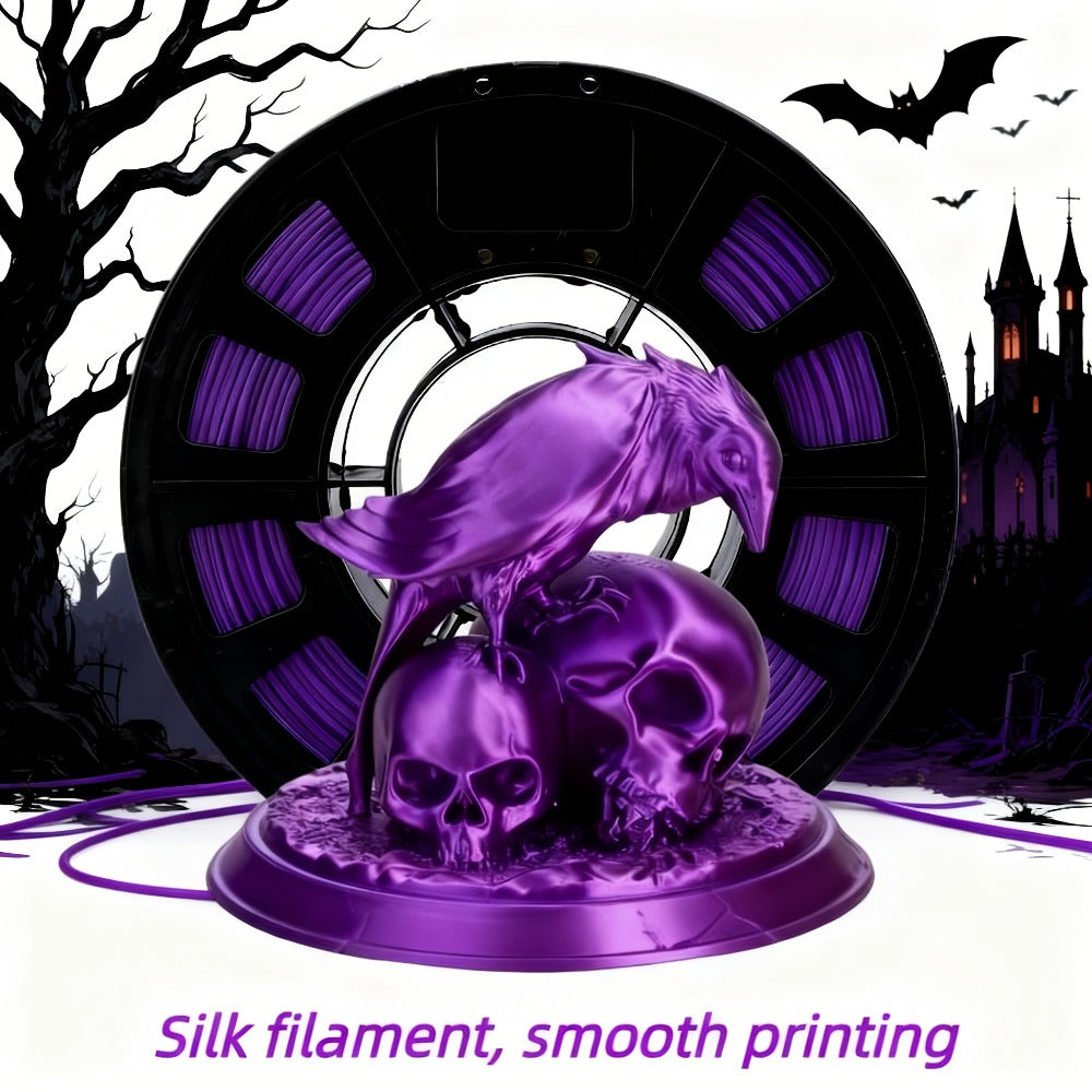 Silk PLA Filament 250g 12 Colors 1.75mm ±0.02mm – Silk Metallic Transparent & Solid Finish Options Vacuum Packed Beginner Friendly Wide FDM Compatibility for 3D Printers