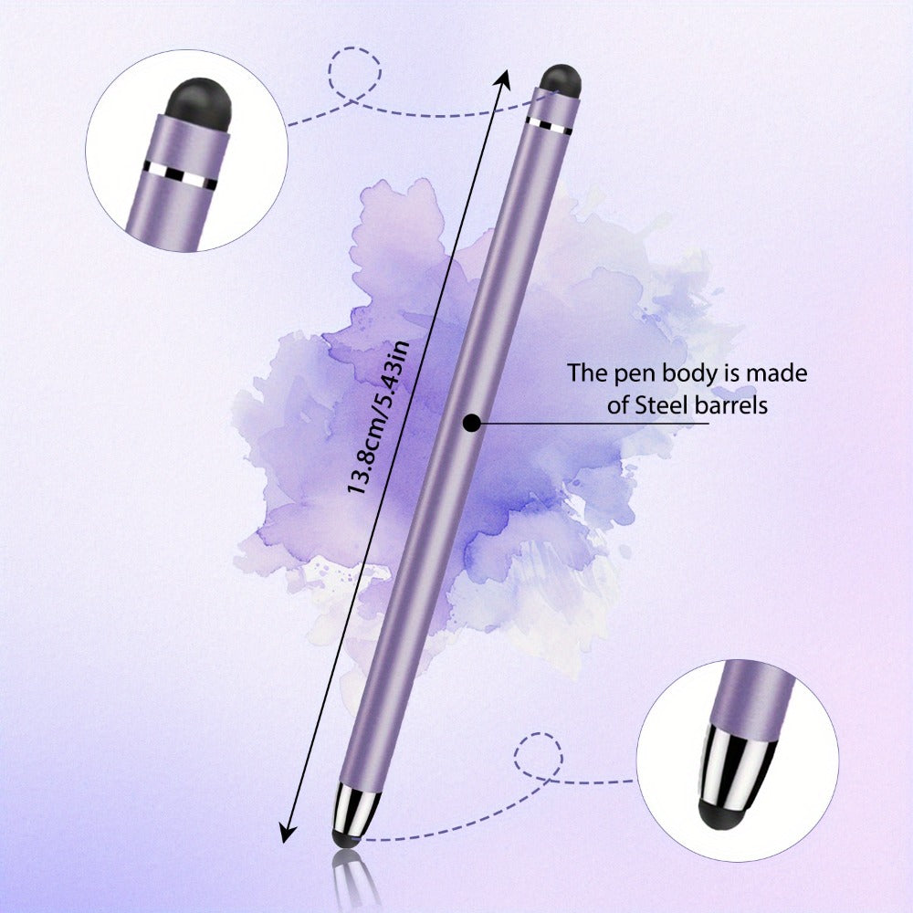 2-in-1 Stylus Pen Set for Touch Screens, 5 Pens + 10 Replacement Tips, High Precision Universal Stylus Compatible with iPhone, iPad, Android Tablets & All Touchscreen Devices