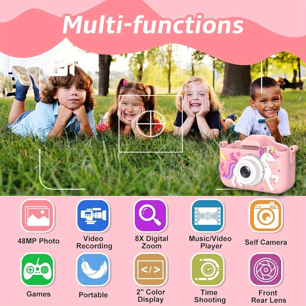 Kids Digital Camera with 1080P Video, 6 Photo Modes and 32GB Memory Card