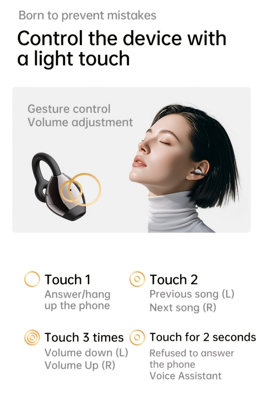 40H Open Ear Clip Earbuds OWS 6.0 TWS Sport Wireless Headphones Noise Cancelling Mic Transparent Case Lanyard Glasses Wearers Small Ears Gym Fitness Workout Orange Black Purple Grey