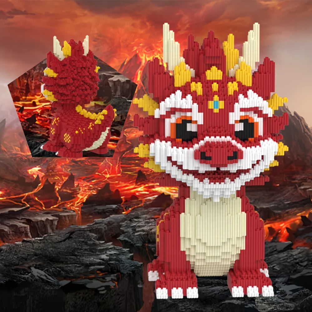 4500-Piece 3D Chinese Dragon Model Assembly Set, Model 8843