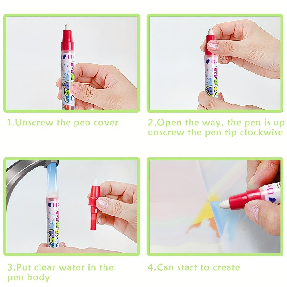 Reusable Water Doodle Mat for Kids with 2 Water Pens – Large Size Mess-Free Drawing Pad, Non-Toxic Educational Art Toy, Interactive Gift for Boys & Girls Ages 2-8