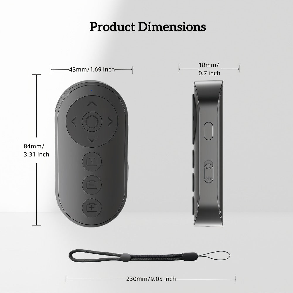 Bluetooth Scrolling Remote Control for TikTok, Page Turner for Kindle App & E-Books, Camera Shutter Clicker – Wireless Phone Remote for iPhone, Android & iPad Video, Reading & Selfies