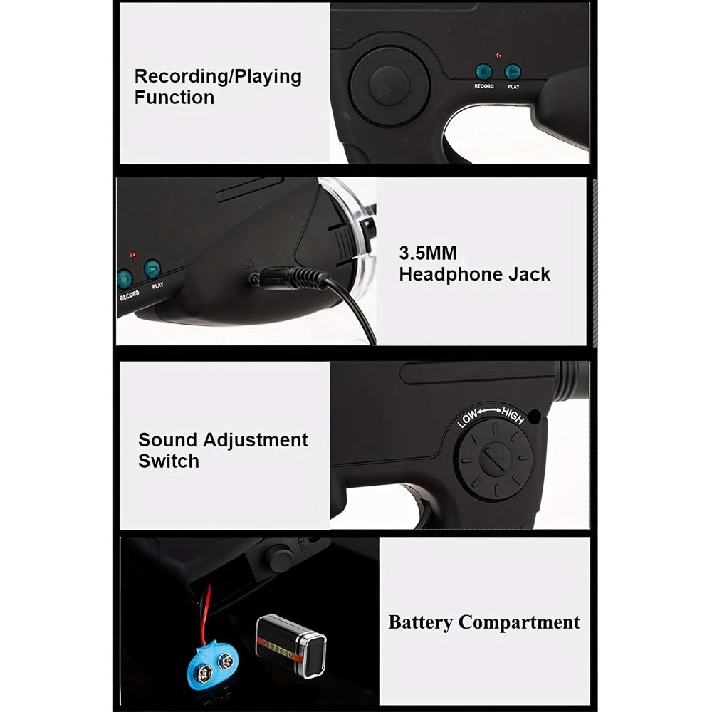 Bionic Ear Monocular Bird Listening Device 8x Magnification, ProSound Digital Sound Amplifier, Long Range 1200M, Noise Cancellation, for Bird Watching Hunting Nature Observation, Halloween Christmas Gift