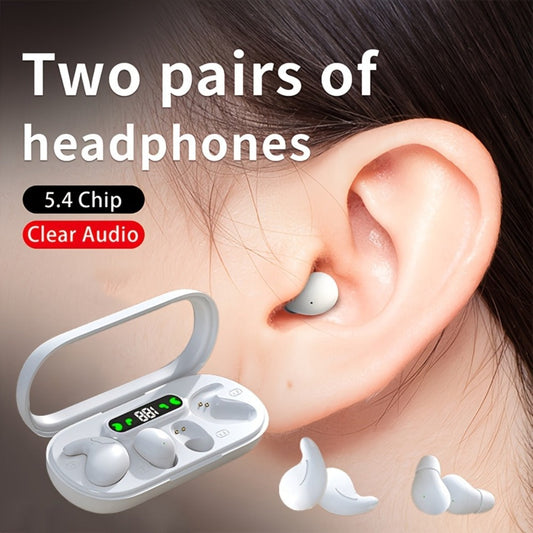 Couples Wireless Earbuds 2 Pairs Dual Touch LED Display Transparent Charging Case Long Battery Stereo Sound Low Latency Gift Set for Men Women Valentine Gaming