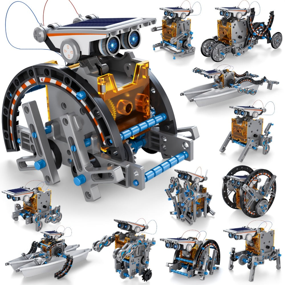 12-in-1 Solar Robot Kit for Kids Ages 8-13 – Build Your Own Solar Powered Robot, STEM Engineering Building Toy, Educational Science Experiment Gift for Boys Girls 8 9 10 11 12 13, No Batteries Needed