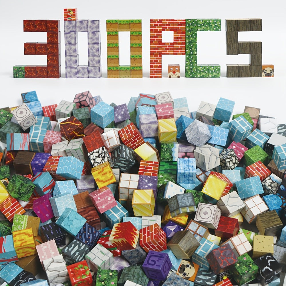 Magnetic Building Tiles with Random 50, 100, 200 or 300-Piece Sets