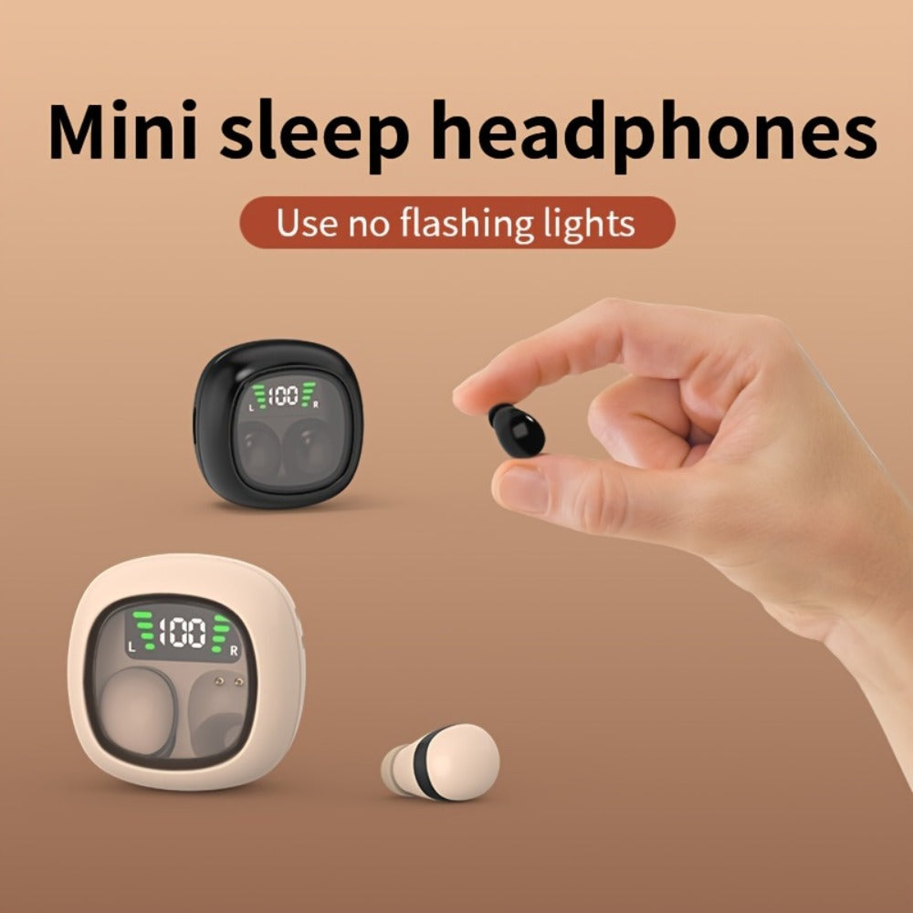 HiFi Touch Control Wireless Earbuds, Ultra-Small In-Ear Headphones with LED Charging Case & Built-In Mic, Stereo Sound, Fitness Running Sleep Work Travel Earphones Compatible with iOS & Android