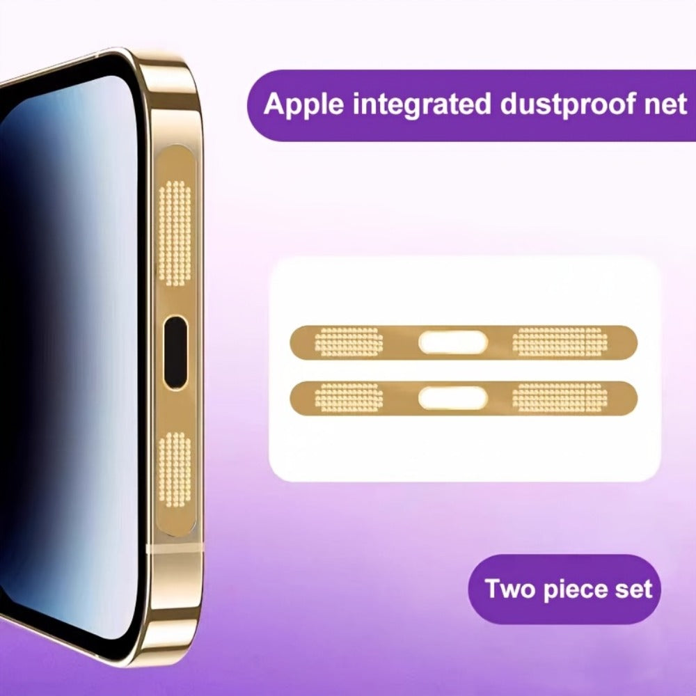 Metal Speaker Dust Mesh for iPhone 2-Pack – Anti-Dust Cover Sticker, Dustproof Mesh Net for Speaker & Earpiece, Multiple Colors, Compatible with iPhone 16 / 15 / 14 / 13 / 12 / 11 Series