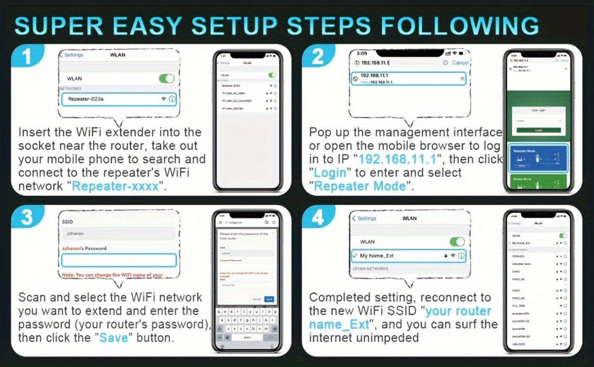 12880 Sq Ft WiFi Booster 1200Mbps Dual Band - Long Range Signal Extender Repeater Covers 105 Devices, Built-In Ethernet Port, WPS Easy Setup for Large Home Office Basement Garage Backyard