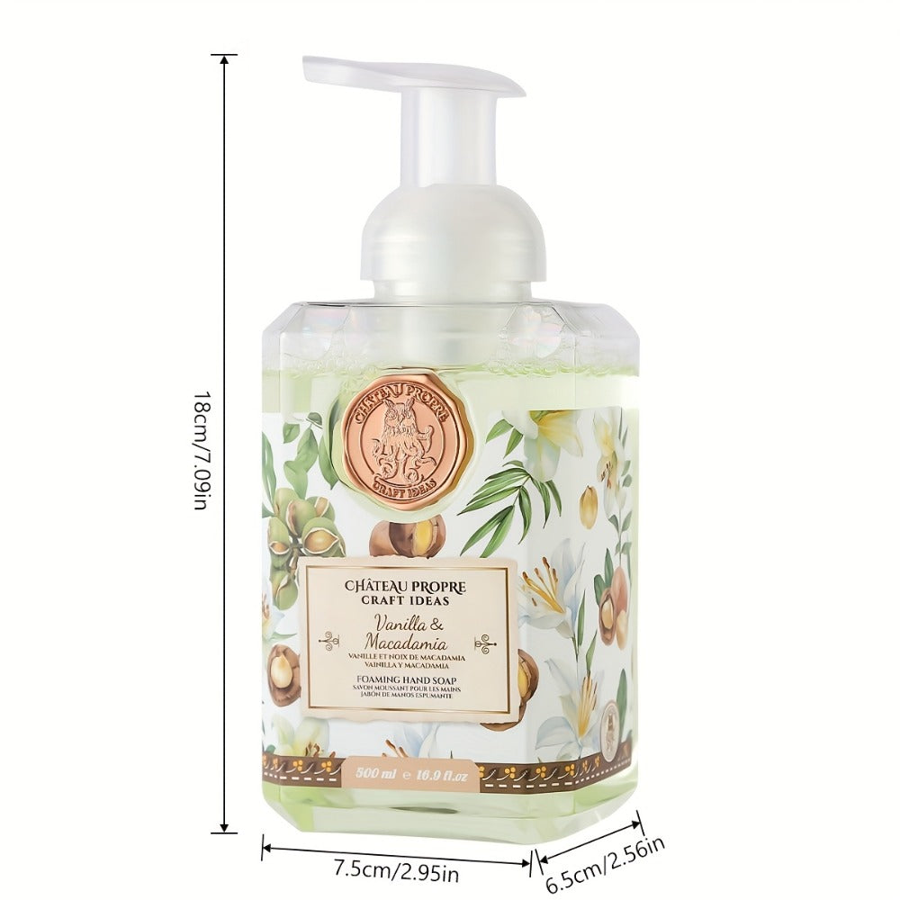 Moisturizing Foaming Hand Soap 500ml with Coconut Oil – Cruelty-Free Foam Soap for Bathroom & Kitchen | 8 Fresh Scents: Vanilla, Citrus, Guava, Coconut, Jasmine & More | 1pc or 2pcs Gift Set
