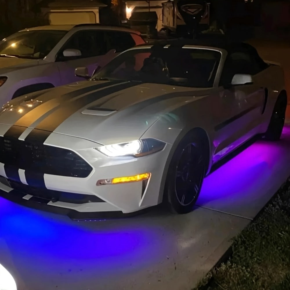 Car LED Atmosphere Light Panels APP & Wireless Control - External Decorative 2-Piece Set Multiple Scene Modes 23.62x35.43in for Cars Trucks SUVs Car Show Night Driving Customization