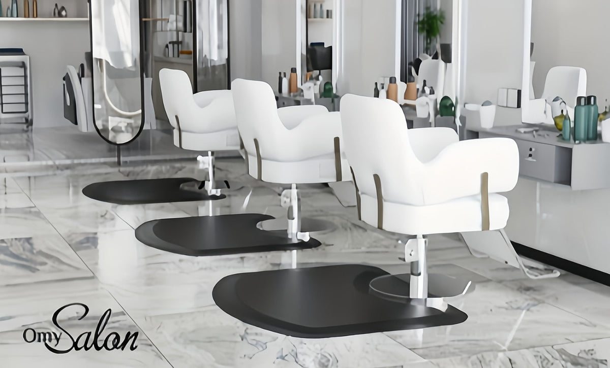Anti-Fatigue Salon Mat for Hair Stylist with Round Cutout — Thick Non-Slip Standing Mat for Barber Chair, Hairdresser, Barbershop, Spa & Beauty Salon Professional Use