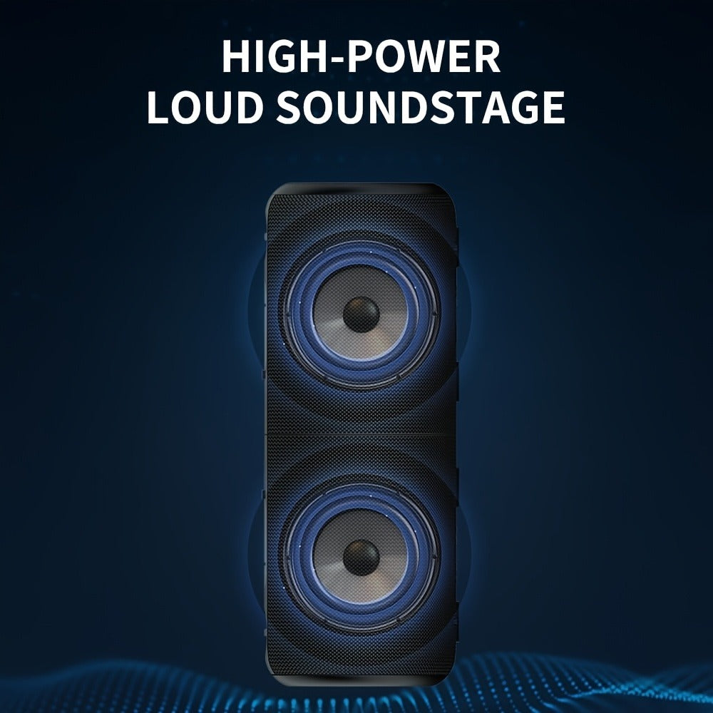 RGB Breathing Light Bluetooth Speaker 2-in-1 Dual Channel Wireless Stereo – Battery or USB Powered, Portable Indoor Outdoor Speaker for Parties, Office, Bedroom, Kitchen, Desk Use