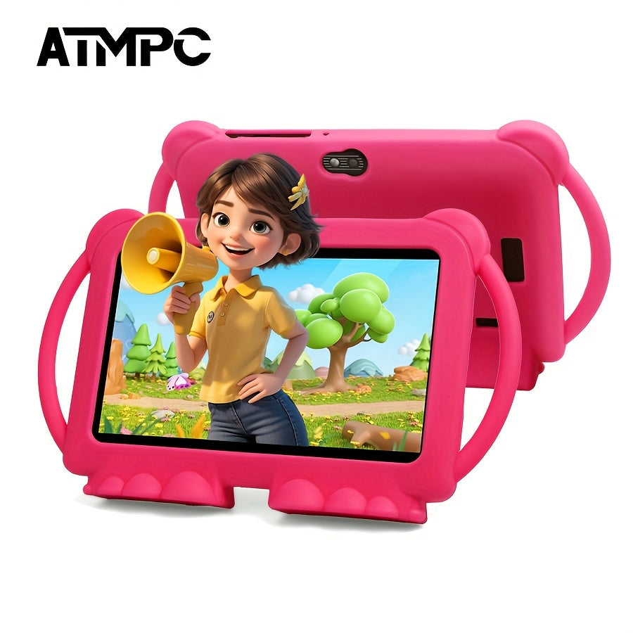 Kids Tablet 7 Inch Android 14 with 4GB RAM 32GB ROM, IPS Eye Protection Screen, Parental Controls & Pre-Installed Apps – WiFi Learning Tablet for Boys & Girls Ages 3-10