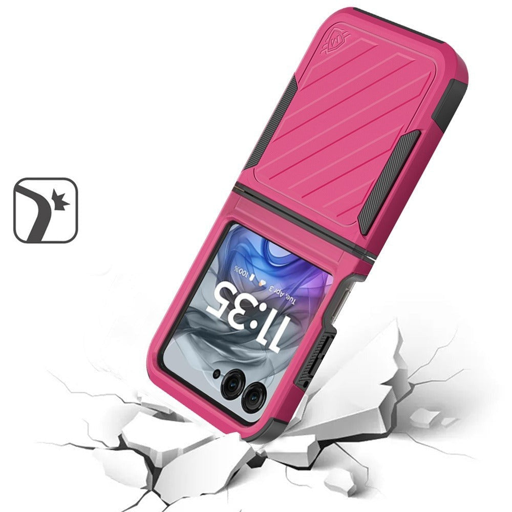 Shockproof Razr 2024 Case Dual Layer Hard PC TPU Hybrid Protective Cover for Motorola Razr 2024 – Heavy Duty Drop Protection Navy Blue Phone Case