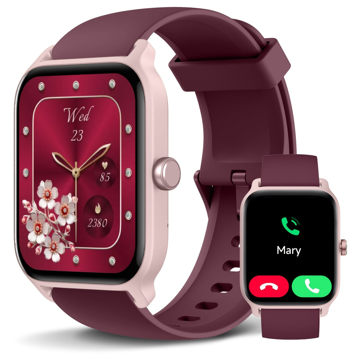 Smartwatch with Built-in Alexa FAWEIO 1.8" HD Touch Screen, Bluetooth Calling, 100+ Sport Modes, Fitness Tracker Heart Rate Sleep Monitor, Compatible with iPhone & Android – Smart Watch for Women Men 14 Colors