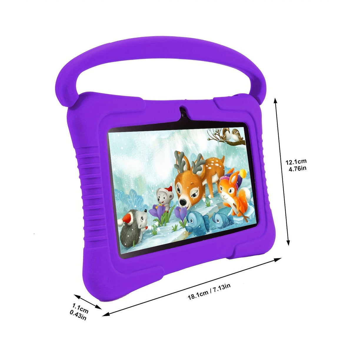 Kids Tablet 7 Inch Android with Parental Controls, Dual Camera & Silicone Case – 2GB RAM, 16/32GB Storage, WiFi, Eye Protection Screen, Educational Gift for Boys & Girls Ages 3-10