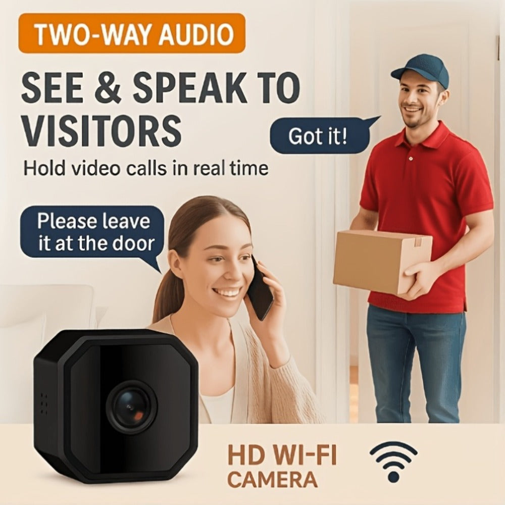 Wireless Security Camera Rechargeable Battery, No WiFi No Internet AP Hotspot, IR Night Vision, Two-Way Audio, Motion Detection Alerts, Indoor Outdoor Portable Surveillance – Home Pet Baby Monitor