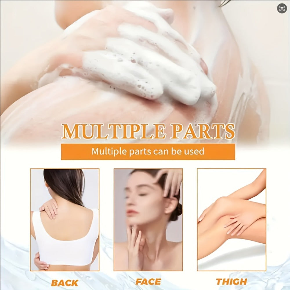 Kojic Acid Soap Bar 4 Pack with Foaming Mesh Net — Turmeric Brightening Deep Cleansing Oil Control Moisturizing Natural Face Body Soap for Women All Skin Types, Skincare Gift Set