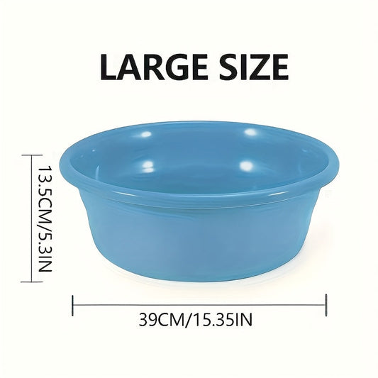 Plastic Wash Basin, Stackable Round Tub for Kitchen and Camping, 4 Sizes and Colors