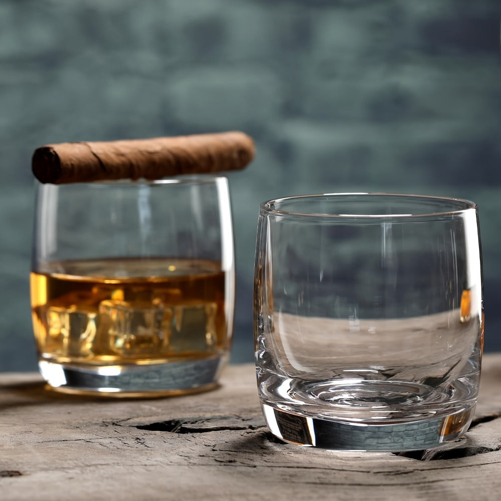 Whiskey Glasses Set of 6 – Premium Crystal Bourbon Rocks Glasses 10.5oz, Clear Drinking Glasses for Scotch Cocktail Whisky Juice, Dishwasher Safe Glassware, Father's Day Gift for Men Dad
