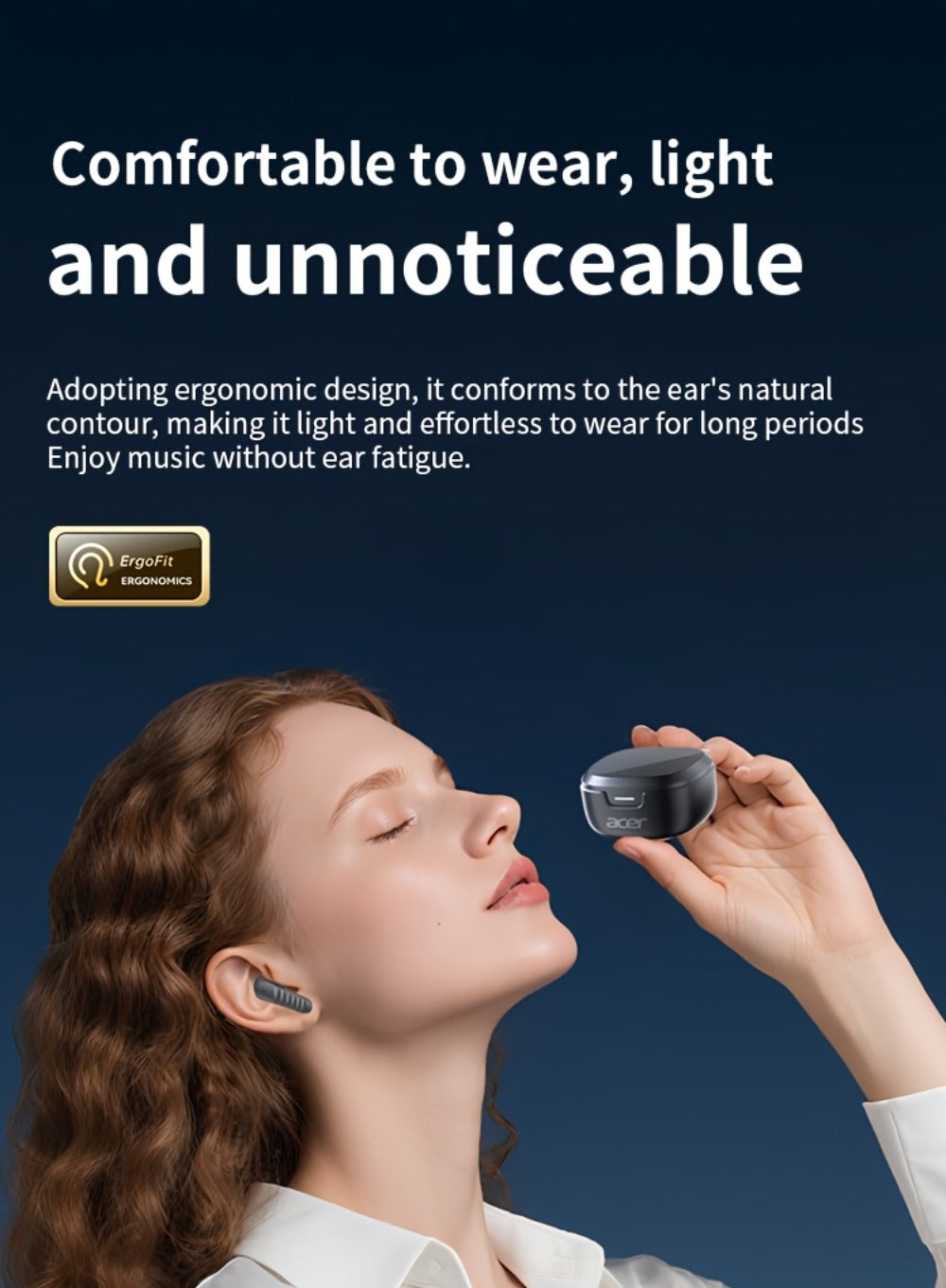 ENC Wireless Earbuds Mini Lightweight In-Ear Bluetooth Earphones Smart Noise Reduction Long Battery Life Touch Control for Sports Running Cycling Work Commute Phone PC Tablet Gift for Men Women