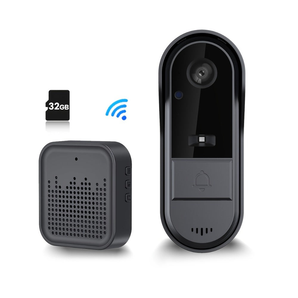 Tuya Smart WiFi Doorbell Camera with Voice Changer – HD Night Vision, Two-Way Intercom, Rechargeable Battery, SD Card Local Storage, Remote Viewing, Home Security Wireless Doorbell, Single or 2-Pack