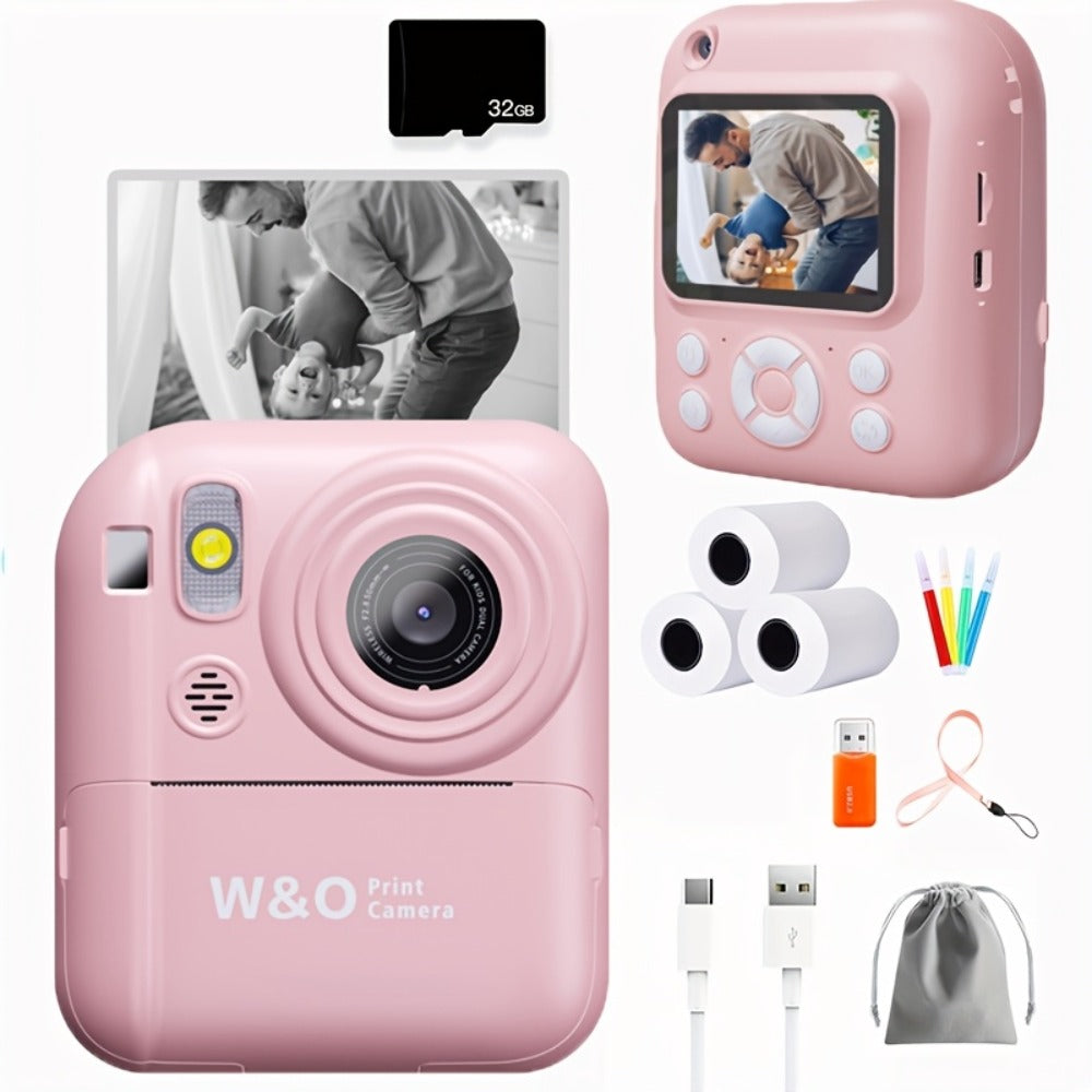 Kids Instant Print Camera with MP3 Player, Games, 10x Zoom and 2.4-Inch Screen