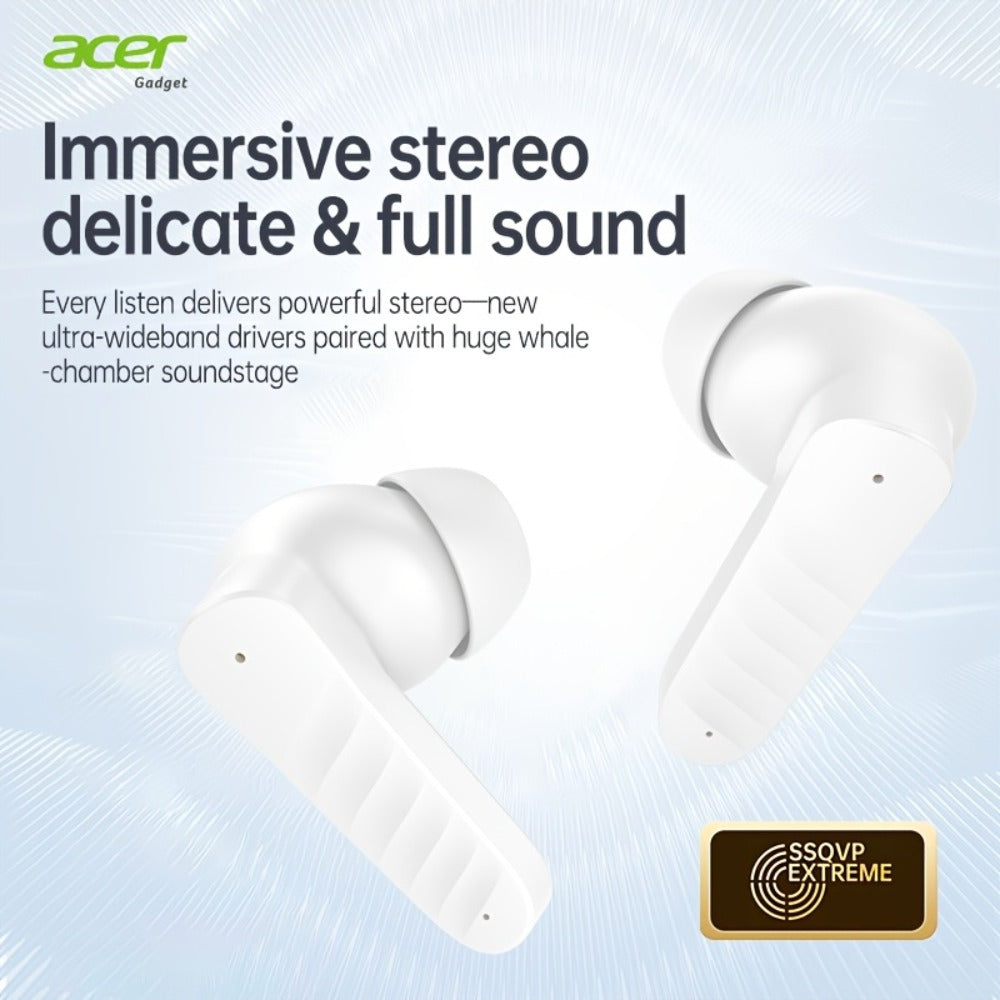 ENC Wireless Earbuds Mini Lightweight In-Ear Bluetooth Earphones Smart Noise Reduction Long Battery Life Touch Control for Sports Running Cycling Work Commute Phone PC Tablet Gift for Men Women
