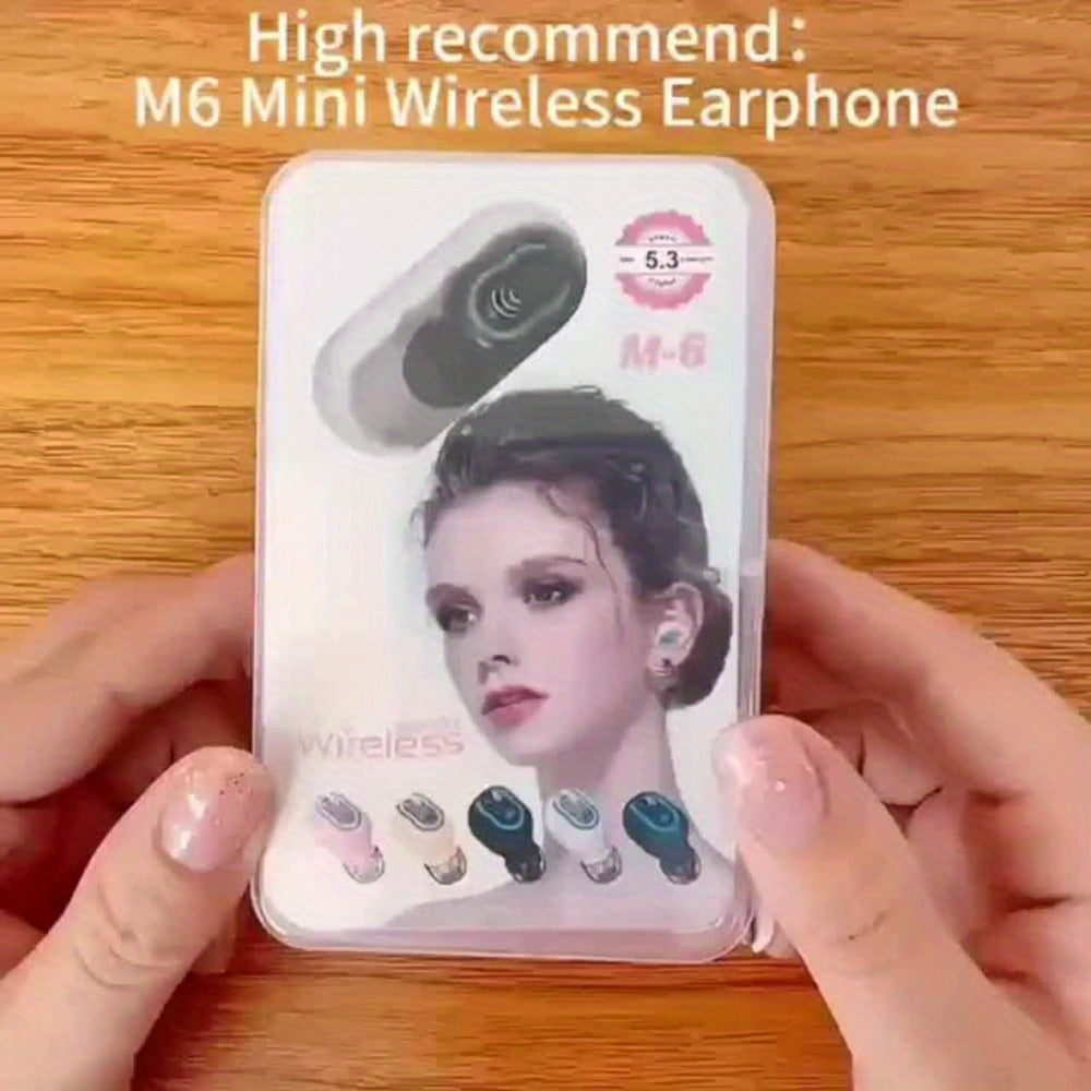 Mini Invisible Wireless Earphone Long Standby Condenser Microphone In-Ear Sport Headset for Running Gym Cycling Exercise iOS Android Black Green Beige Pink