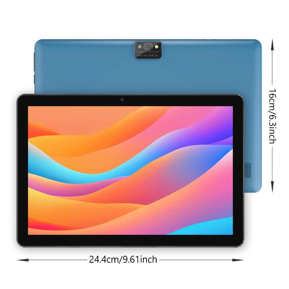 Android 13 Tablet 10 Inch 6000mAh Battery 7GB RAM 64GB ROM 1TB Expandable Storage Quad-Core Processor 8MP Dual Camera 1280x800 IPS Display WiFi Tablet with Protective Case – Blue