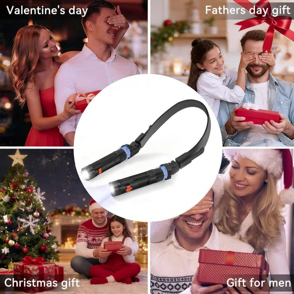 Hands-Free Neck Light LED Wearable Reading Light with Magnetic Base & Flexible Design – Portable Book Light for Reading, Crafting, Grilling, Repairs, Camping & Emergencies