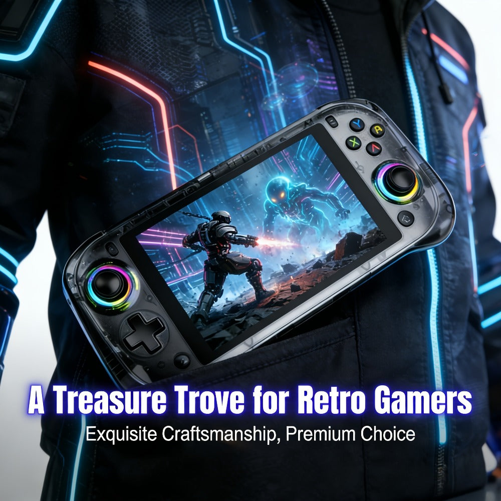 J55 Online Multiplayer Handheld Game Console – 5.5 Inch Large Screen, Open-Source System, 64GB Storage, Ultra-Long Battery Life, Global Online Gaming, High-End Portable Edition, Perfect Holiday Gift