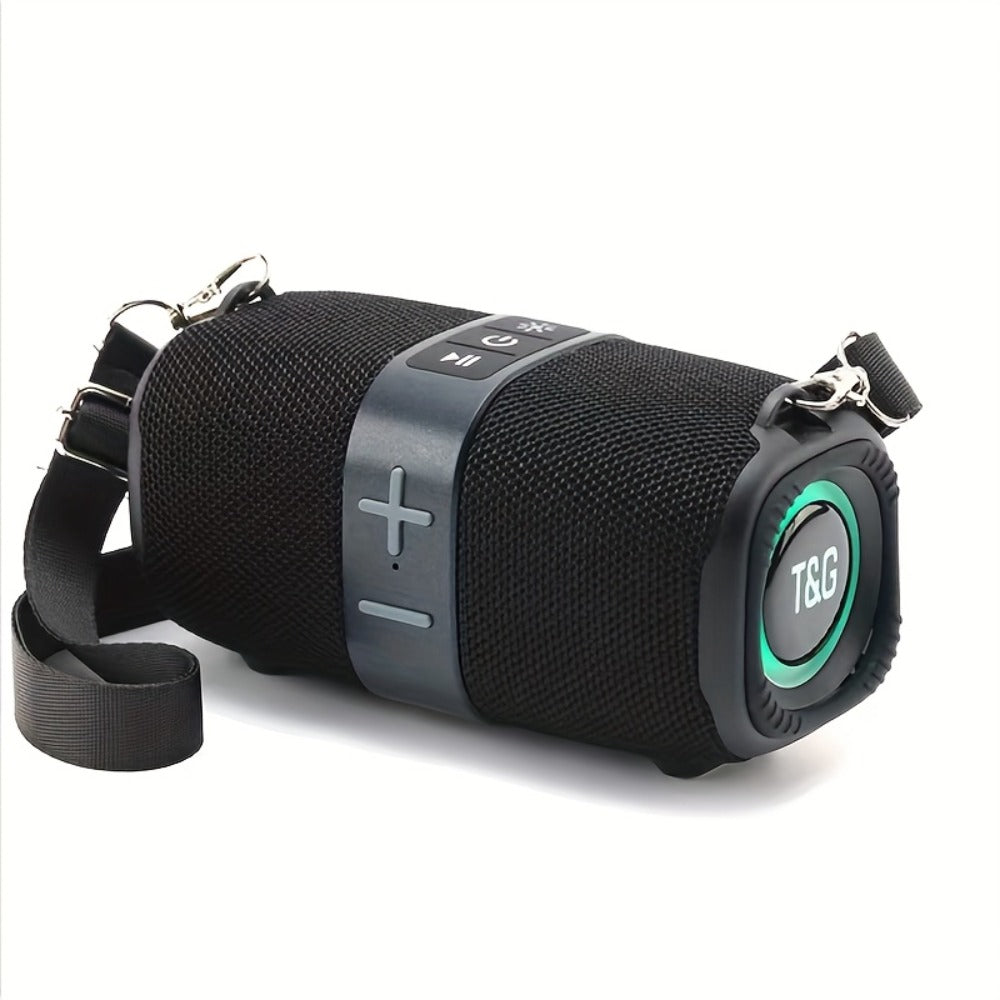 TG667 Compact Portable Outdoor Bluetooth Speaker USB TF FM Radio Type-C Charging Wireless Music Player for Phone Tablet Camping Travel Party