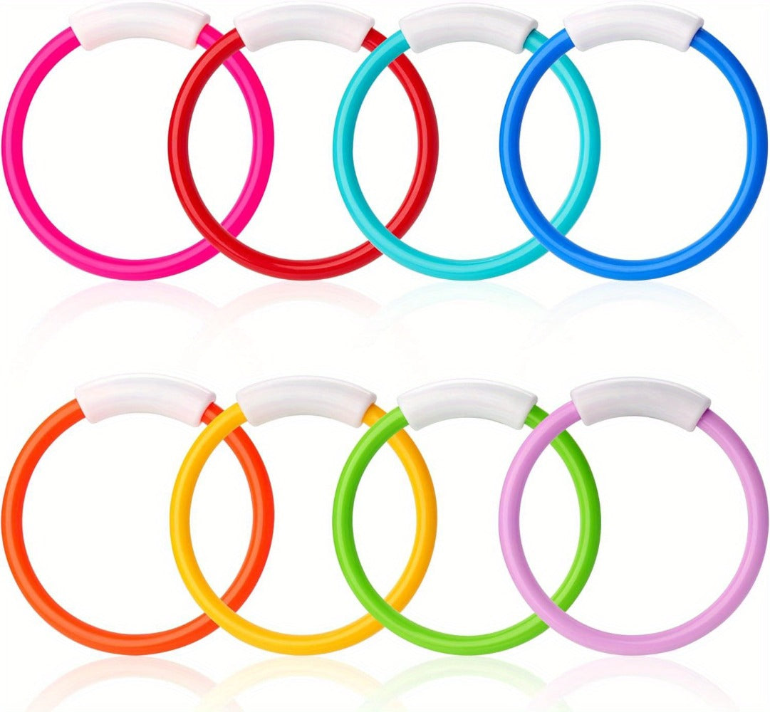 Diving Rings Pool Toys, 8-Piece Underwater Retrieval Set