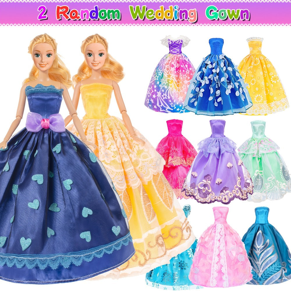 11.5-Inch Fashion Doll Set with 16 Outfits, Shoes and Accessories
