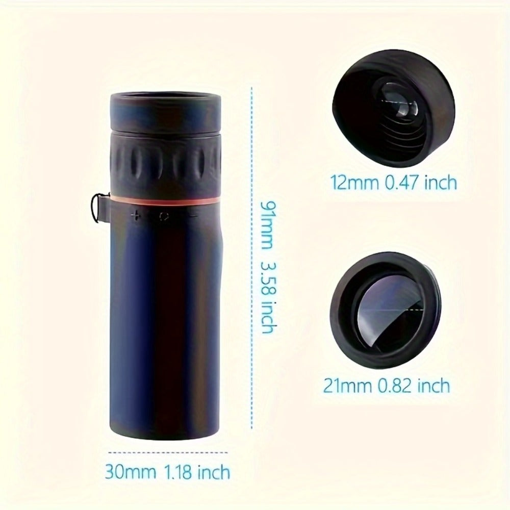 10X25 Monocular Telescope with Ergonomic Rubber Grip | Lightweight Fixed Focus 10X Zoom 25mm Lens for Hiking, Camping, Birdwatching, Hunting & Outdoor Sports