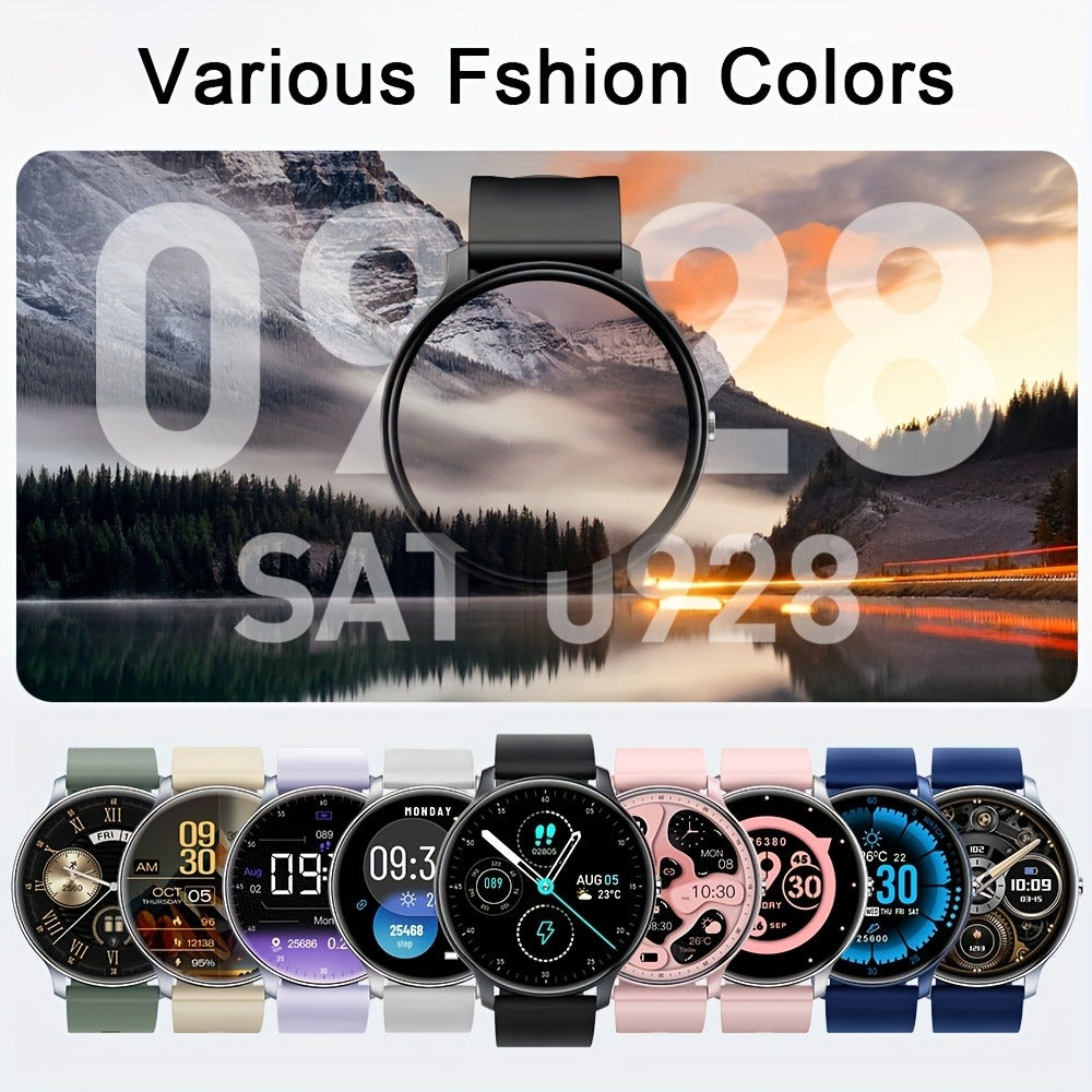 IP68 Waterproof Smartwatch 1.46" HD – 100+ Sport Modes, Wireless Calling, Music Control, Remote Camera, Sedentary Reminder – Unisex Fitness Tracker Black Silver Blue Pink
