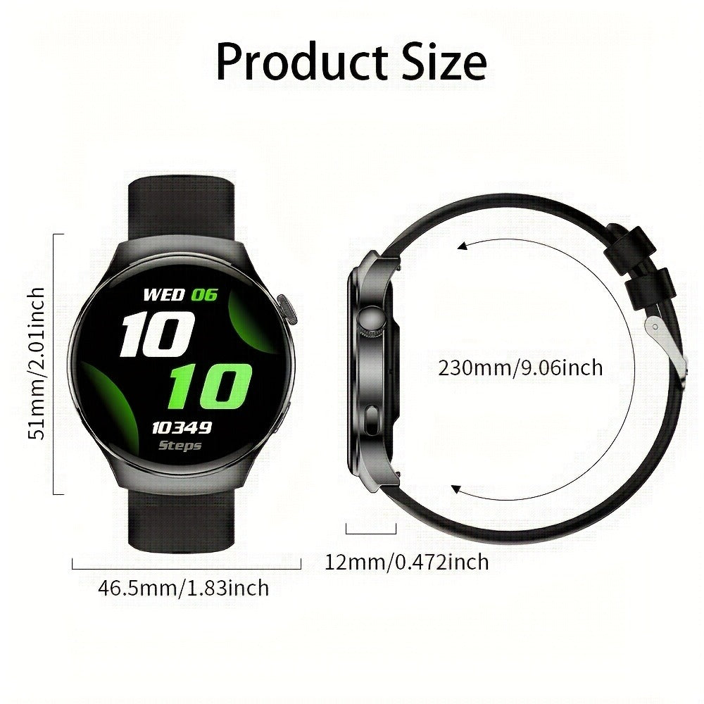 Watch 4 Pro Business Smartwatch for Men & Women, Wireless Calling, Weather Alerts, Music Control, Message Notifications, Step Counter & Calorie Tracker, Elegant Business Style – Compatible with Android & iPhone