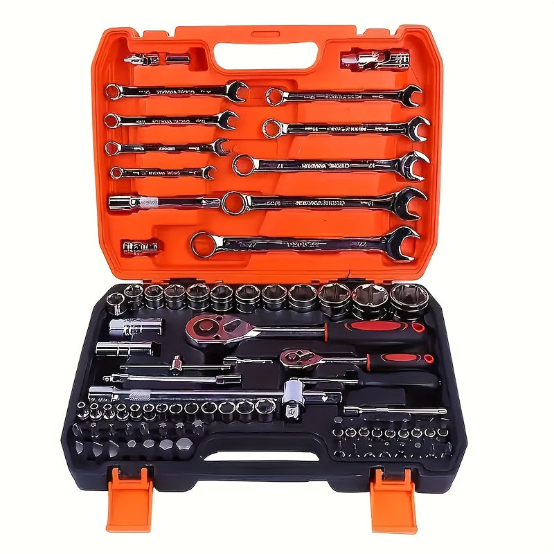 Premium Stainless Steel Repair Tool Kit 55/82/94/121PCS – Complete Automotive & Home Repair Set | Multi-Function Hand Tools | No Charging Required | Easy to Use | Perfect Gift for Men
