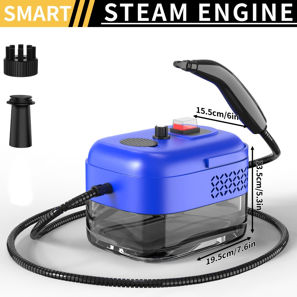 High Temperature Pressurized Steam Cleaner Handheld Portable Steam Cleaning Machine Set with Brush Heads & Glass Scraper - Multi-Surface for Kitchen, Bathroom, Furniture, Car & Tile Grout, Multiple Colors