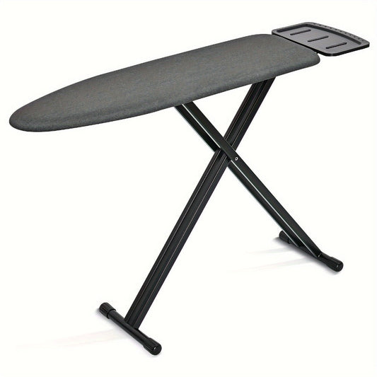Full-Size Ironing Board, 43 x 13 in, Adjustable Height with Iron Rest - Black