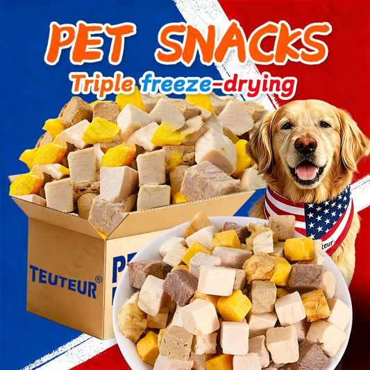 Freeze-Dried Dog Treats, Beef Liver, Chicken & Egg Yolk Triple Combo, 150g