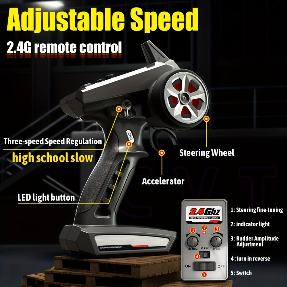 RC Off-Road Car 1:16 Scale 4WD, 70 KM/H 2.4GHz All-Terrain Monster Truck
