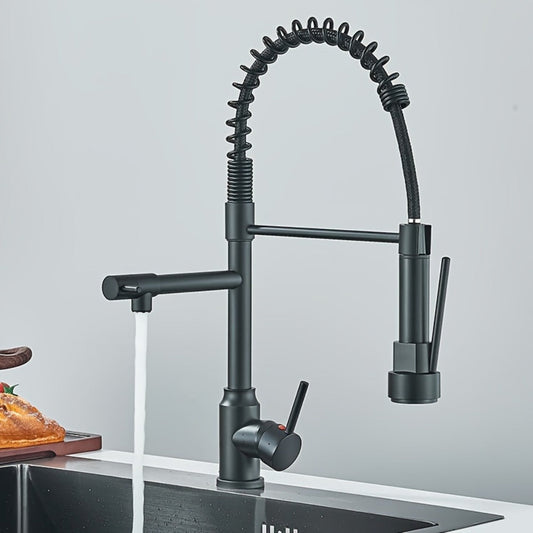 Kitchen Faucet with Pull-Down Sprayer, High-Arc Spring Spout and Single Handle