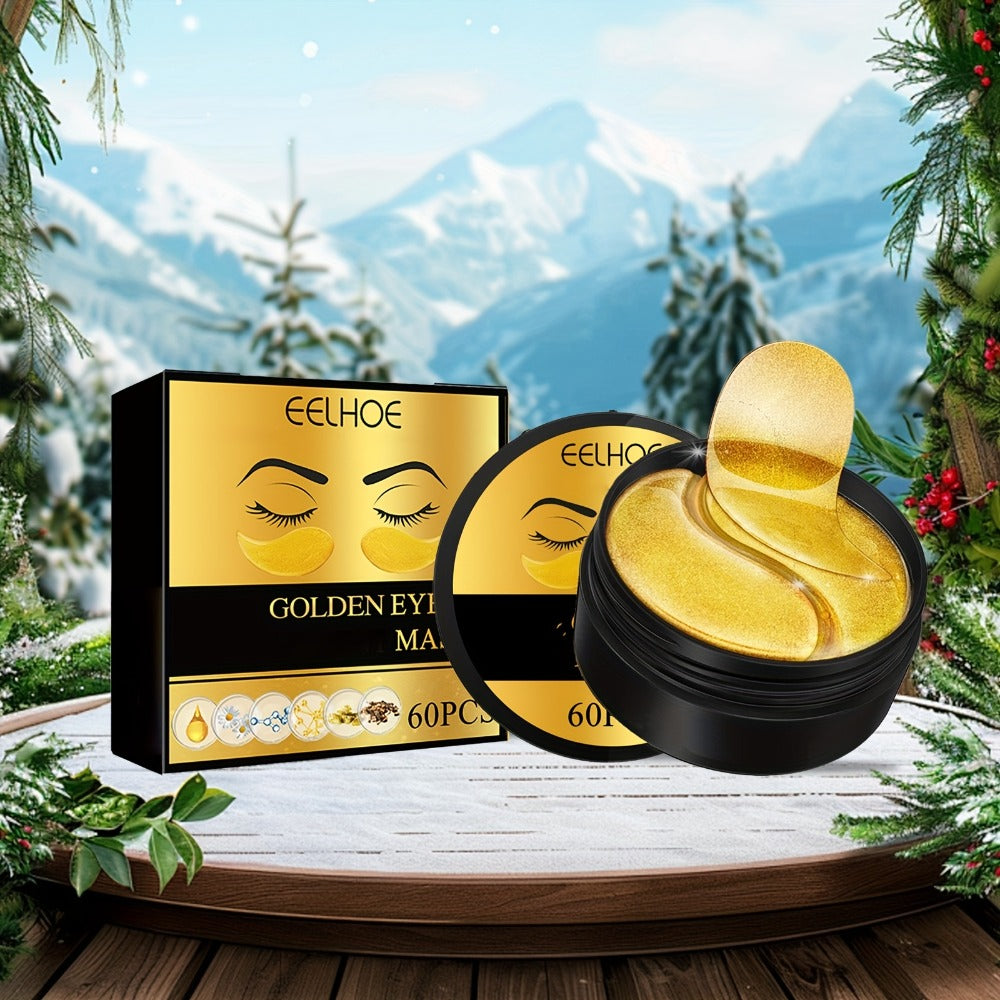 Under Eye Patches 120pcs (2 Boxes) with Hyaluronic Acid, Collagen & Glycerin - Gold Eye Mask for Dark Circles, Puffiness & Fine Lines, Deep Moisturizing Eye Contour Treatment