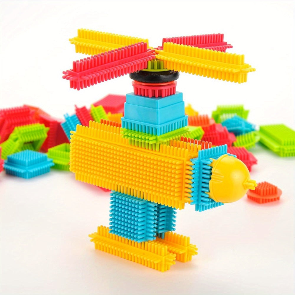 Hedgehog Bristle Blocks, 150-Piece Soft Interlocking Building Set