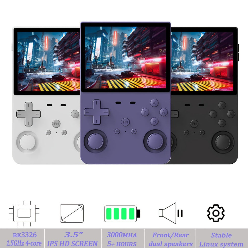 Linux Open Source Handheld Game Console L35 – 3.5 Inch IPS HD Display, Classic Emulators, Ultra-Long Battery Life, Multiple Setup Support, 64GB/128GB Storage, Perfect Holiday & Birthday Gift for Gamers